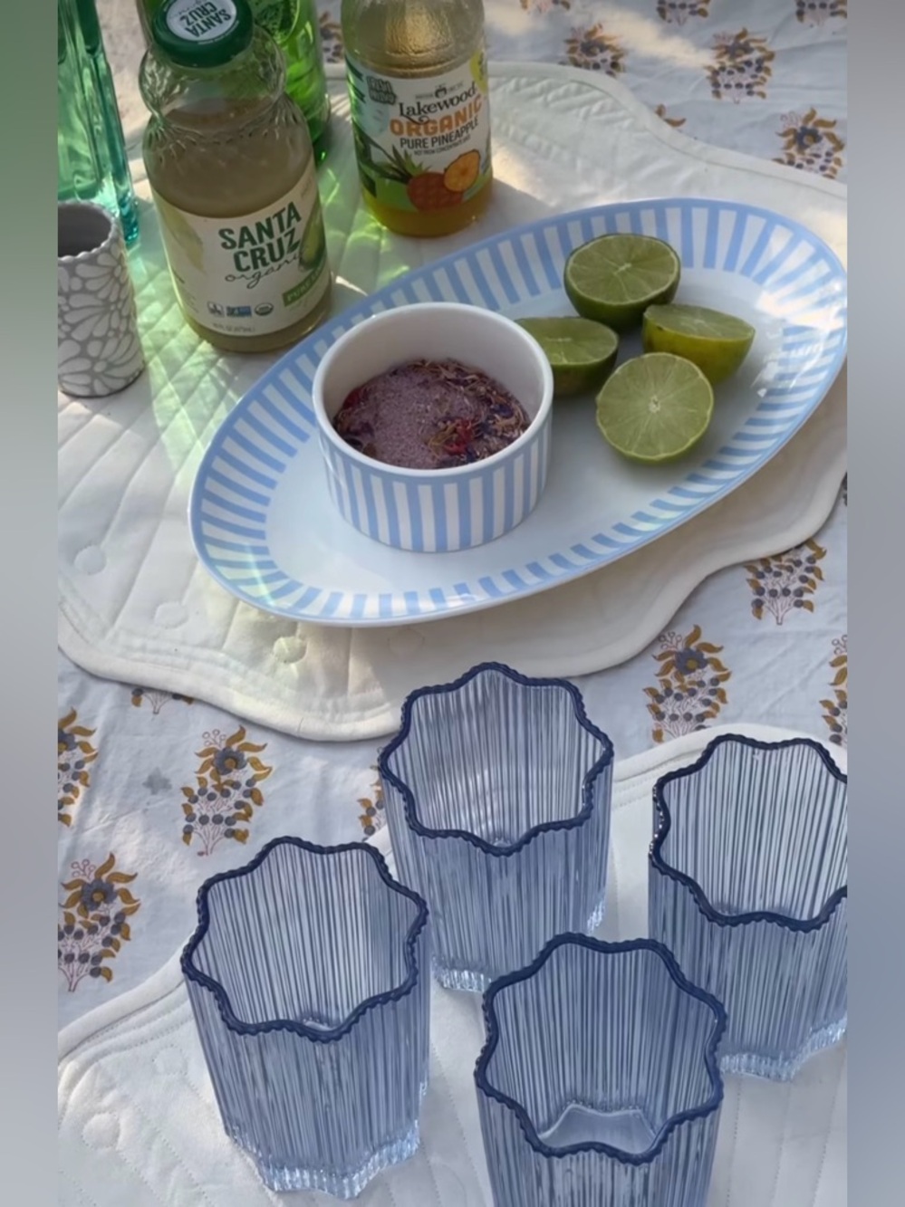 NIB Glass Hause Ribbed Glasses (2)